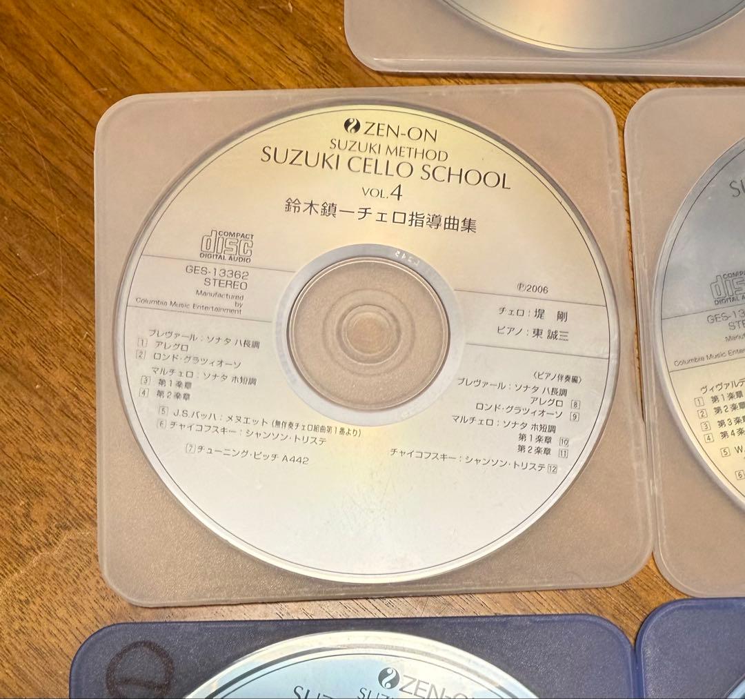 シ*ン様 スズキメソード　チェロ指導曲集　全巻　CDつき　ドッツァウアー　書き込