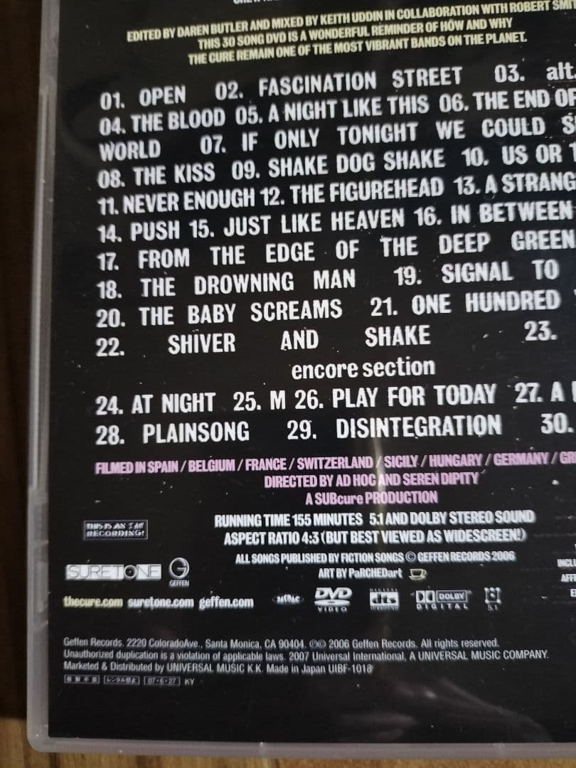ザ・キュアー/フェスティヴァル 2005　国内盤　セルDVD 　帯有り　廃盤
