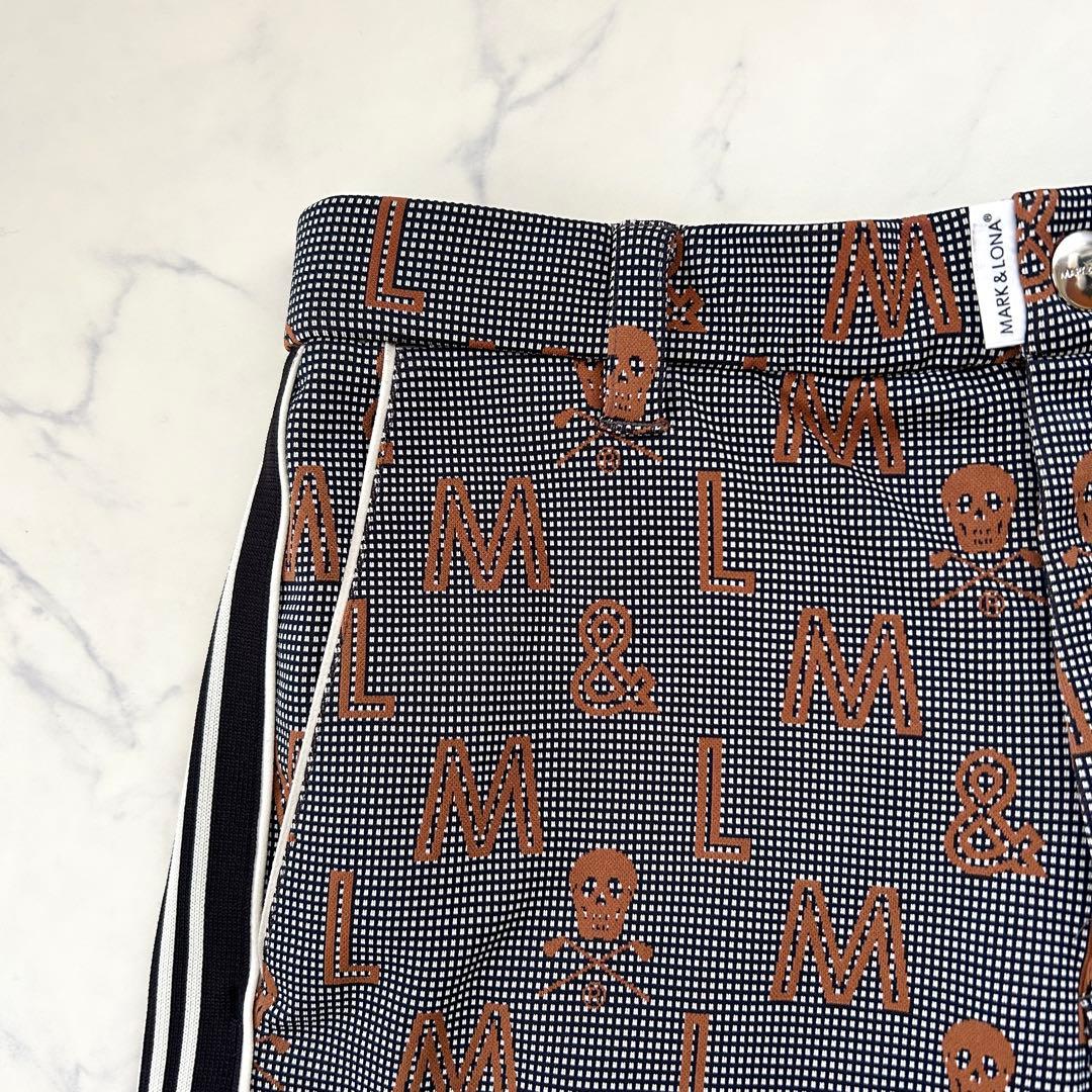MARK & LONA 2022年モデル スカル柄 総柄 ハーフパンツ