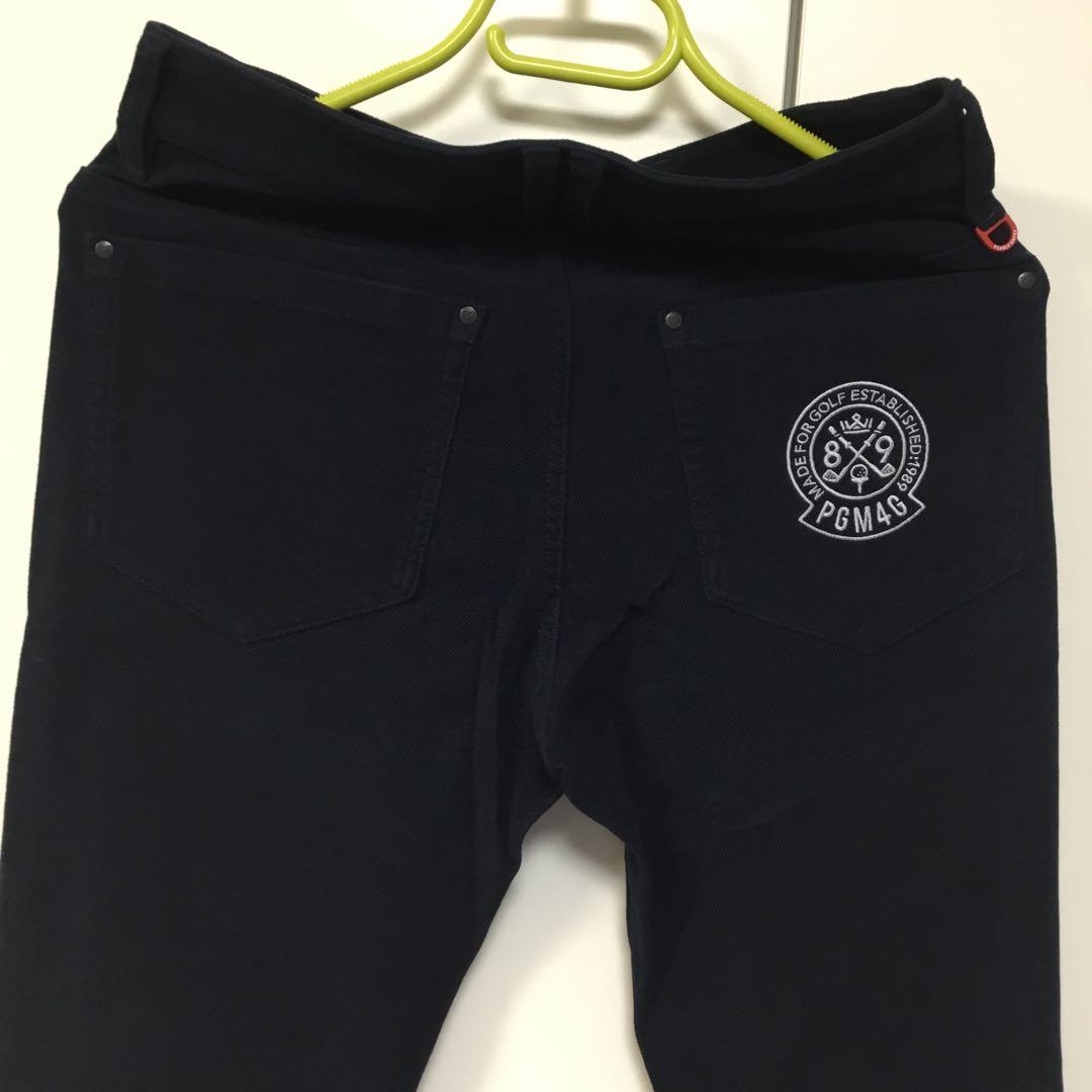 PEARLY GATES ネイビー スリムフィットパンツ