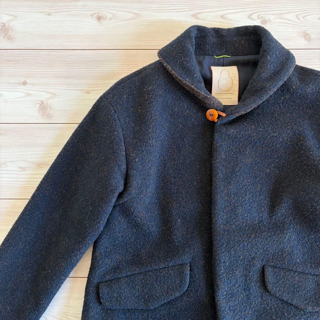 よそおい掲載 パラスパレス ウール ラウンド衿コート 日本製 定価67100円