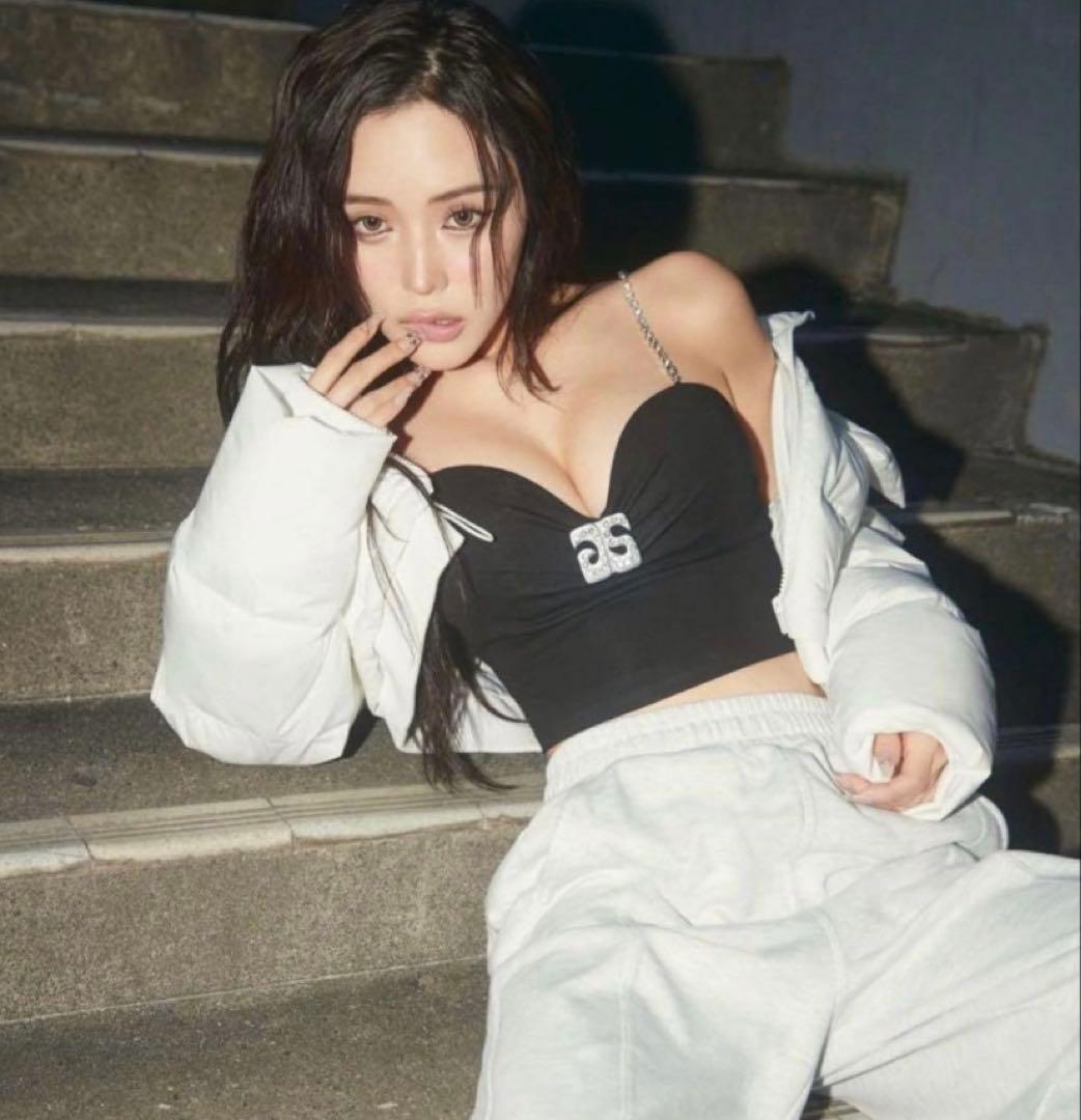 GYDA 【せいせいコラボ】GS lストーンストラップビスチェ　ブラック