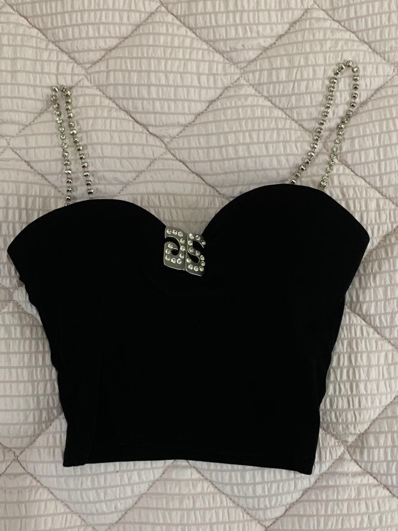 GYDA 【せいせいコラボ】GS lストーンストラップビスチェ　ブラック