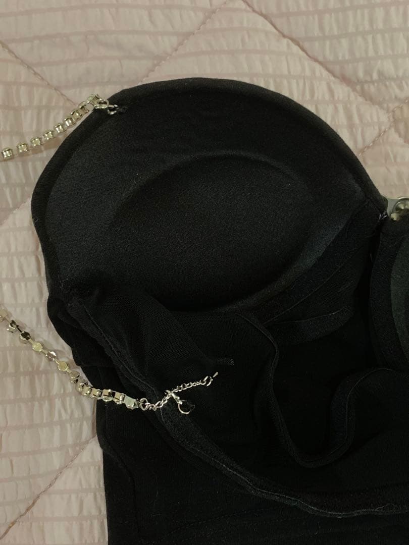 GYDA 【せいせいコラボ】GS lストーンストラップビスチェ　ブラック